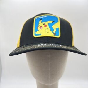 NEW Pokemon Pikachu‎ Hat Black & Yellow Trucker Baseball Cap Licensed One Size